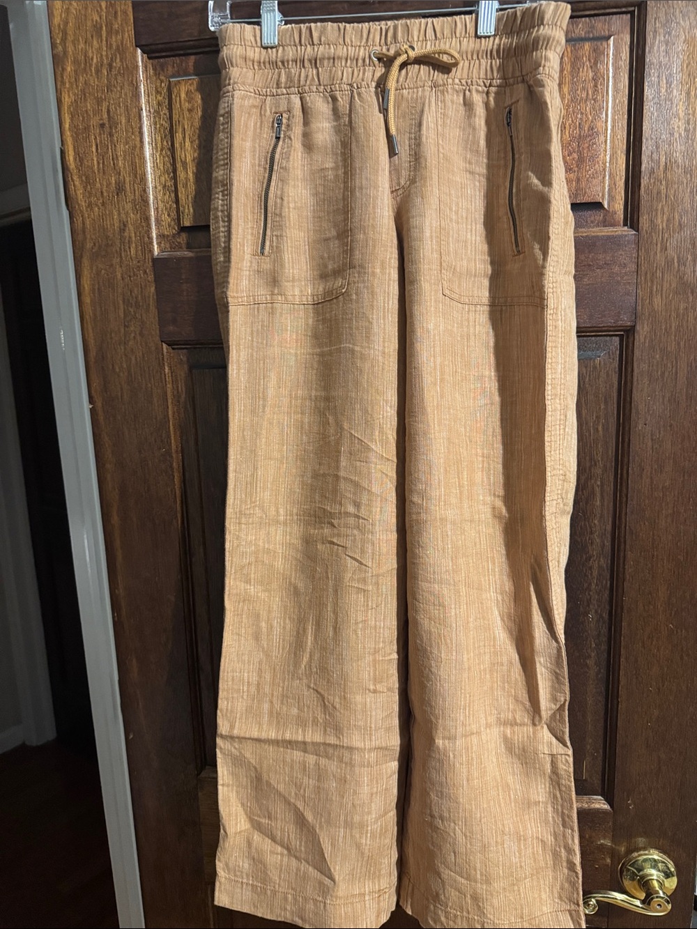 Athleta Cabo Limen Drawstring Pants in Camel Tan